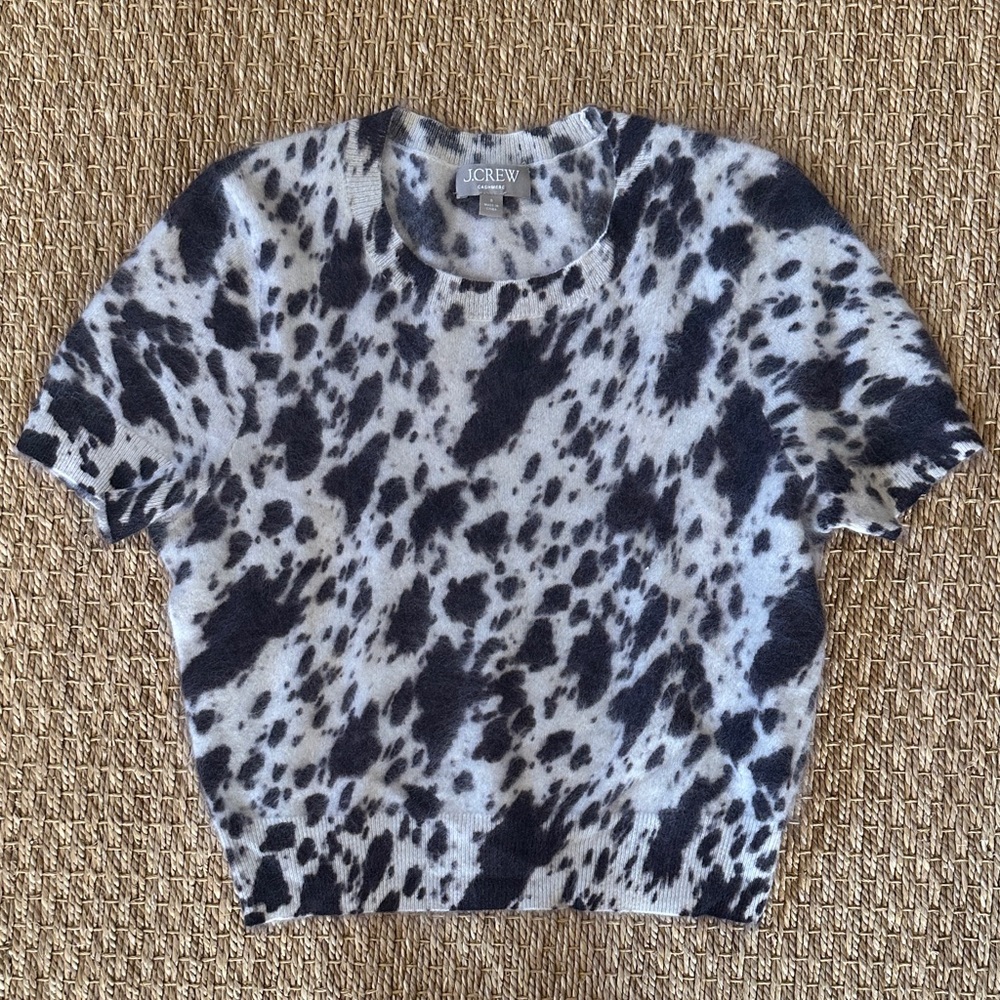 J. Crew Patterned Cashmere Top